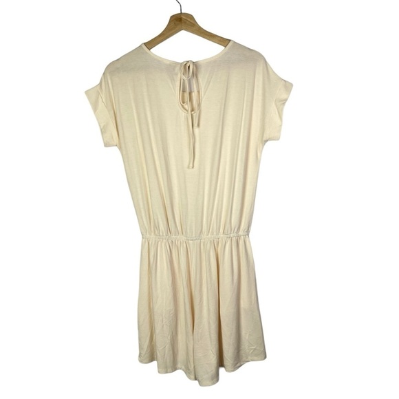 Zenana Cream Short Sleeve Shorts Romper M - Picture 3 of 5
